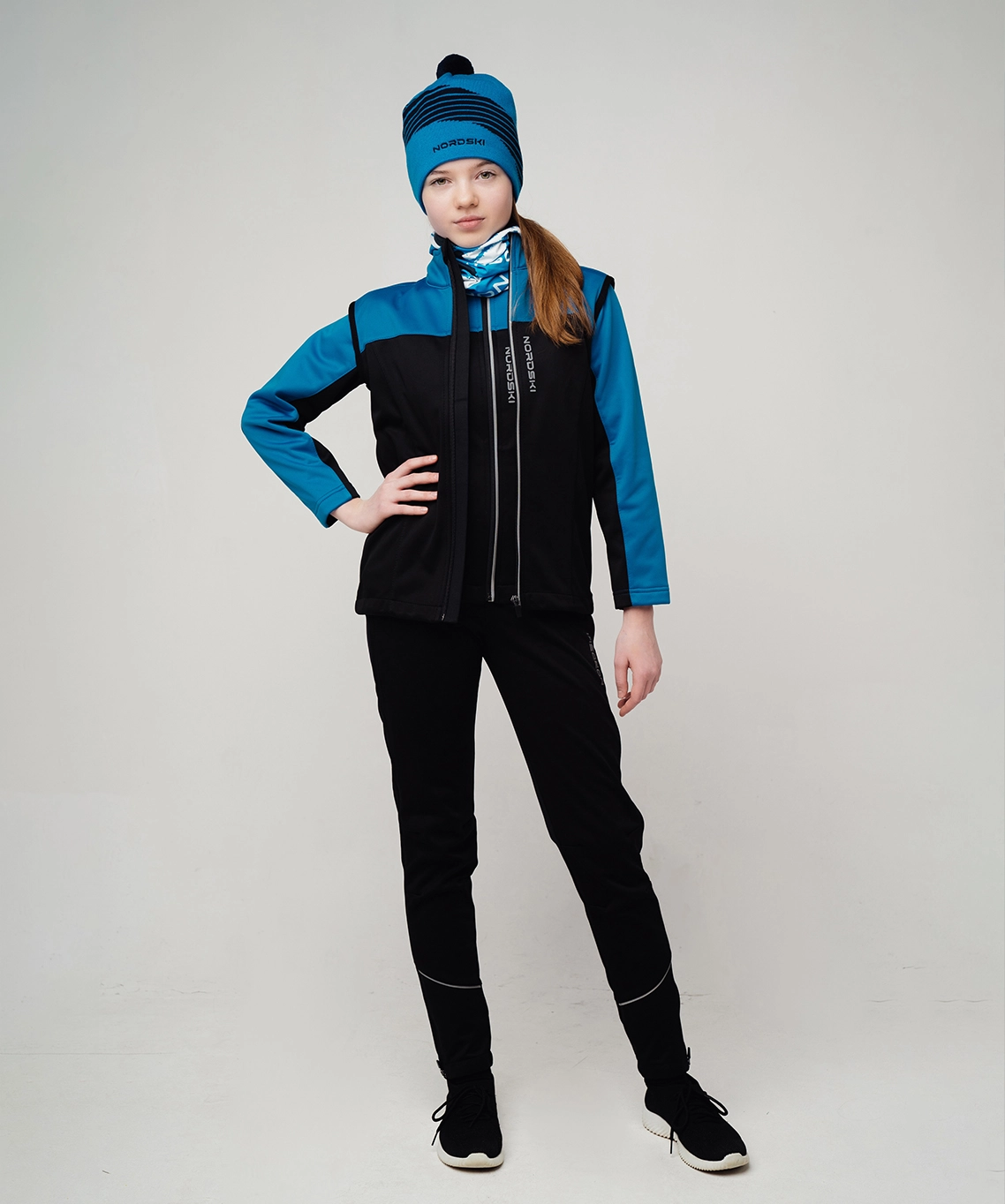 Жилет разминочный Nordski Jr. Active Blue/Black