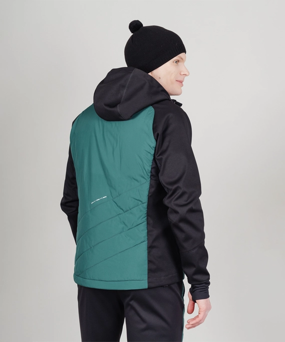 Куртка Nordski Hybrid Hood Black/Alpine Green