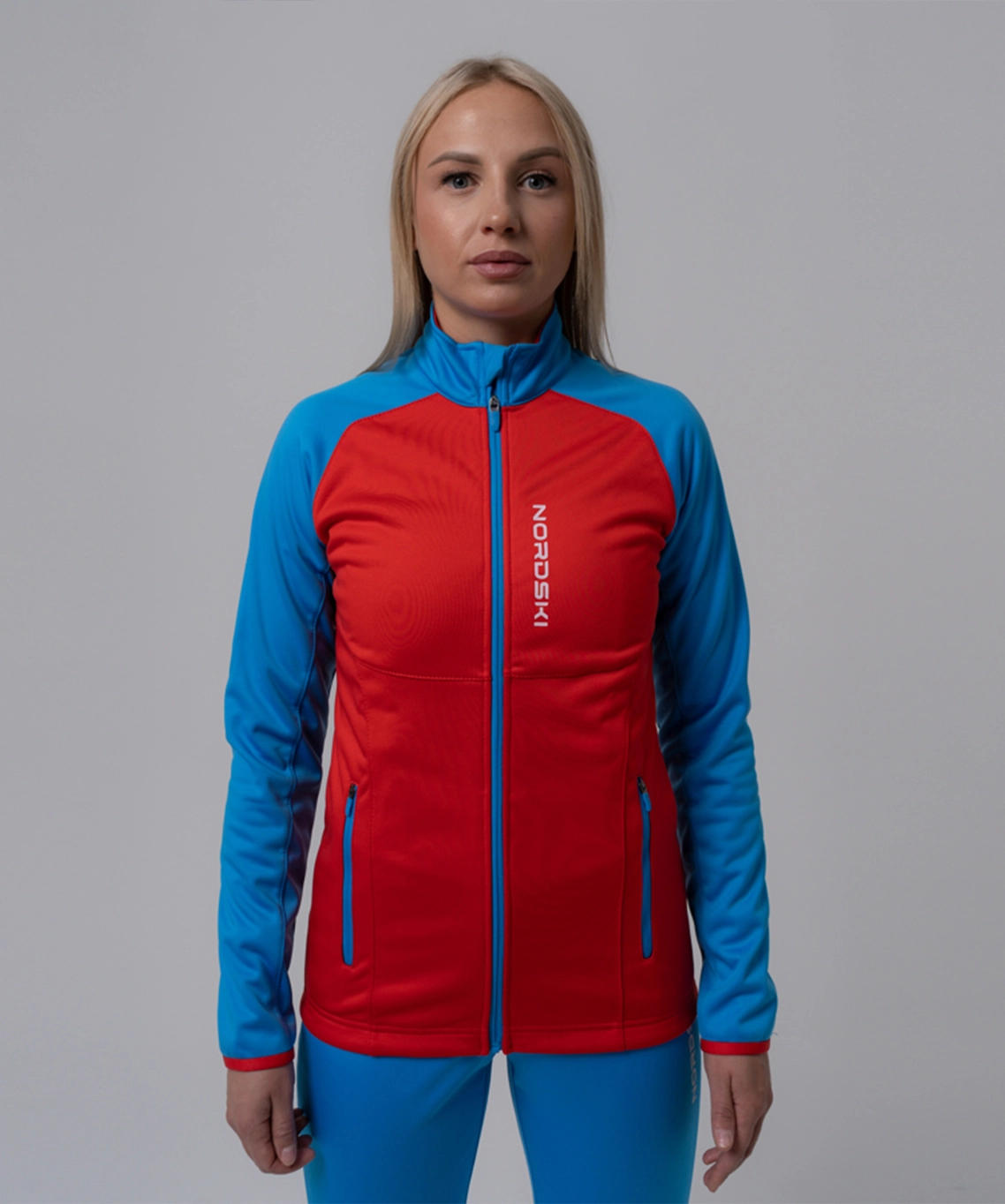 Разминочная куртка NORDSKI Premium Red/Blue W