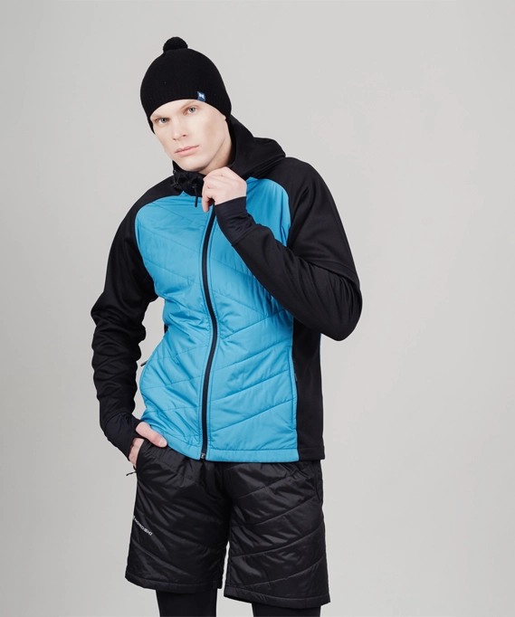 Куртка Nordski Hybrid Hood Black/Light Blue