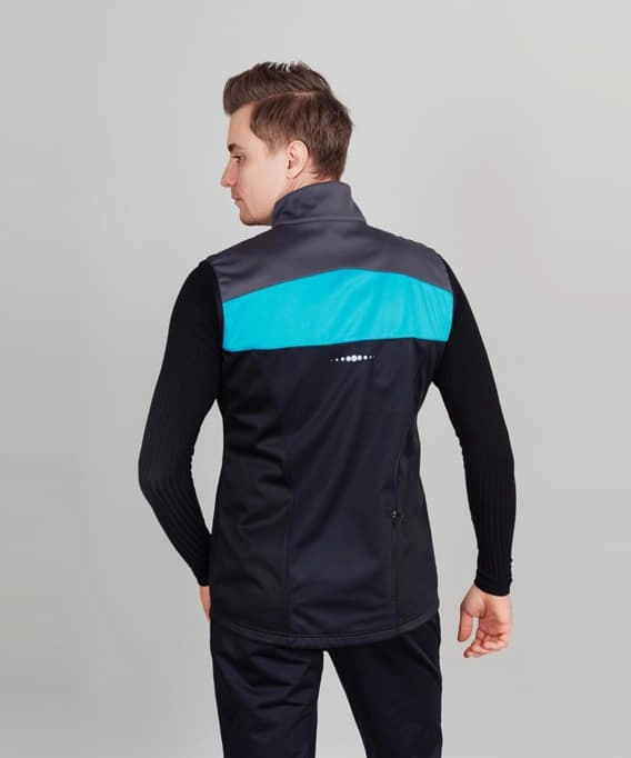 Жилет разминочный Nordski Drive Black/Blue