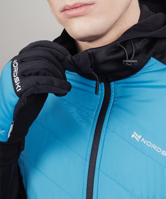 Куртка Nordski Hybrid Hood Black/Light Blue