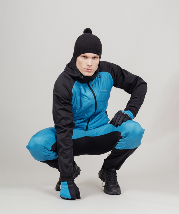 Брюки Nordski Hybrid Warm Light Blue/Black