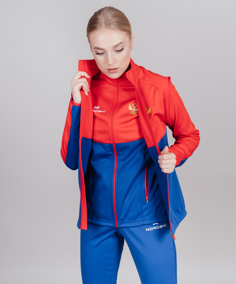 Разминочная куртка NORDSKI Premium Blue/Red W