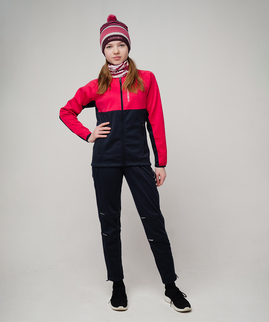 Разминочная куртка NORDSKI Jr. Premium Pink/Blueberry