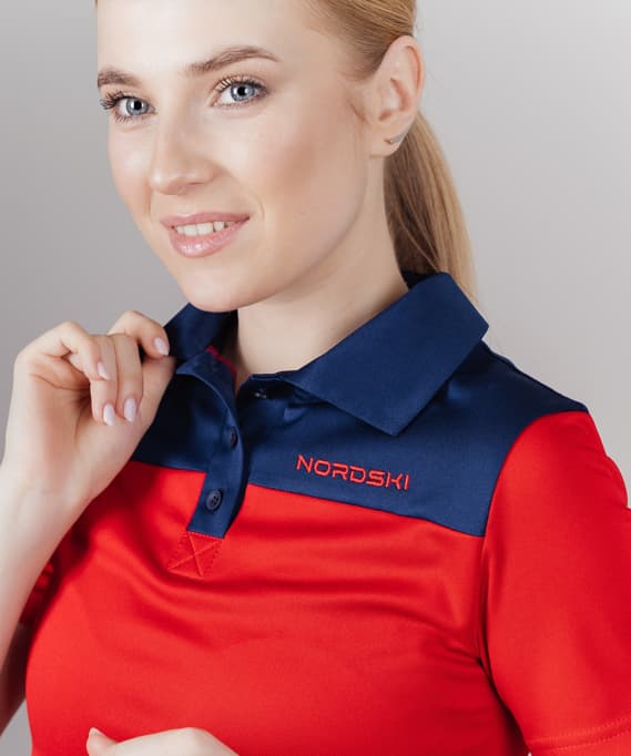 Поло Nordski Red/Blue W