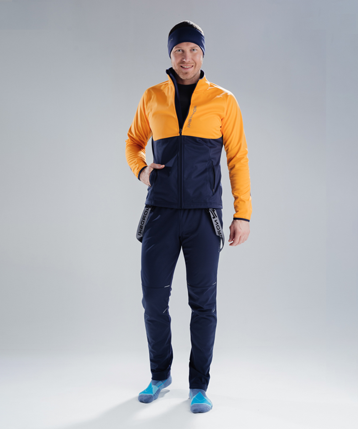 Разминочная куртка Nordski Premium Orange/Blueberry
