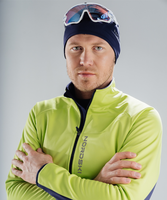 Разминочная куртка Nordski Premium Green/Blueberry
