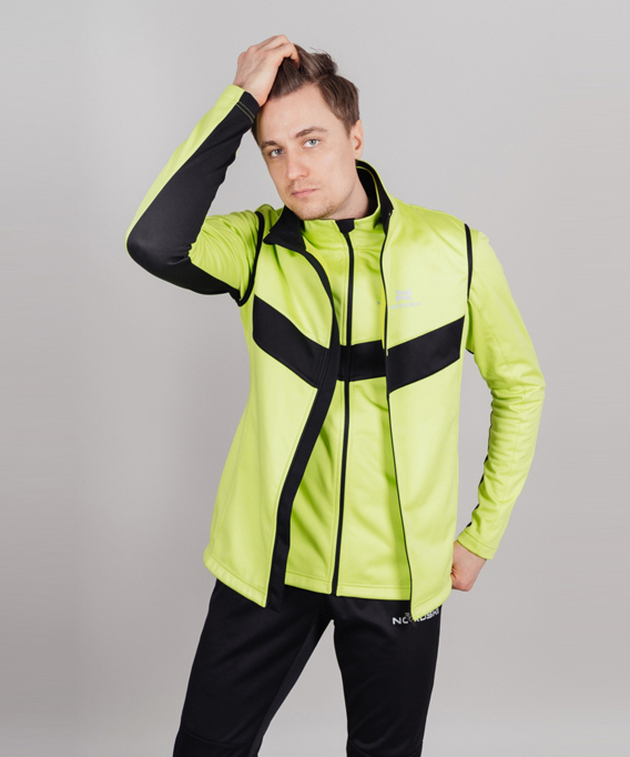 Жилет разминочный Nordski BASE Lime/Black