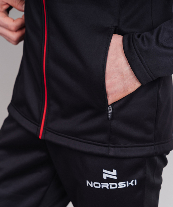 Разминочная куртка Nordski BASE Black/Red