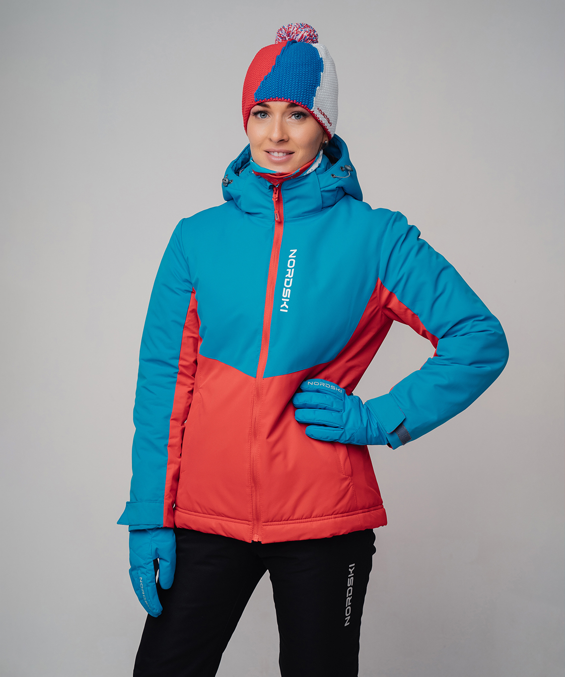Утепленная куртка NORDSKI Montana Blue/Red W