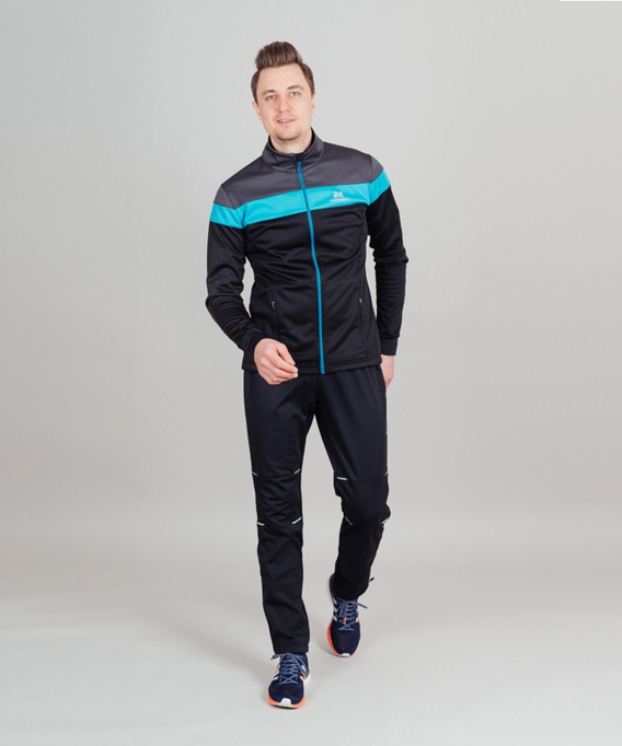 Разминочная куртка Nordski Drive Black/Blue