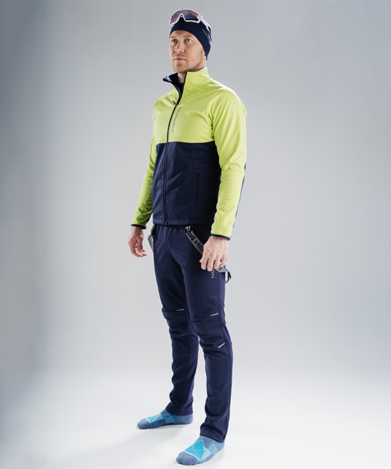 Разминочная куртка Nordski Premium Green/Blueberry